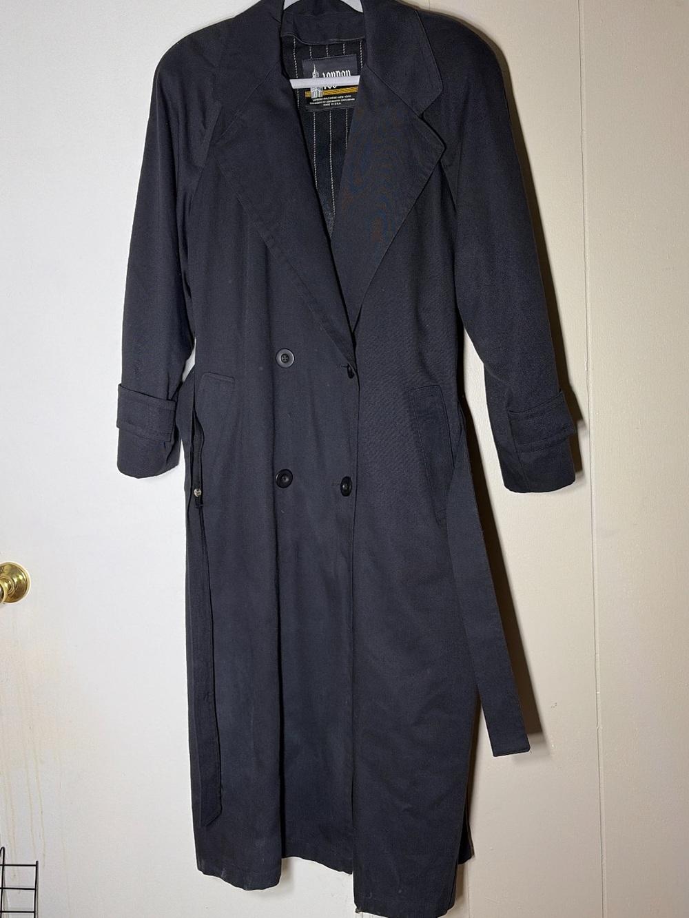Vintage Black Trench Coat - London Fog